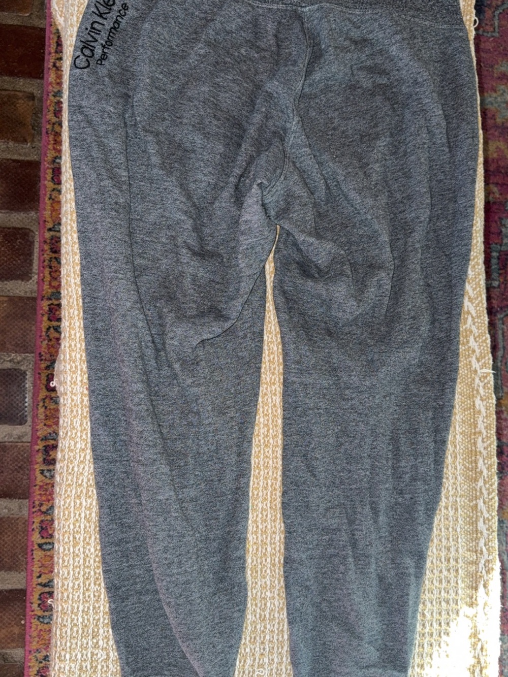 Calvin Klein Performance Heather Gray Joggers - Picture 2 of 3